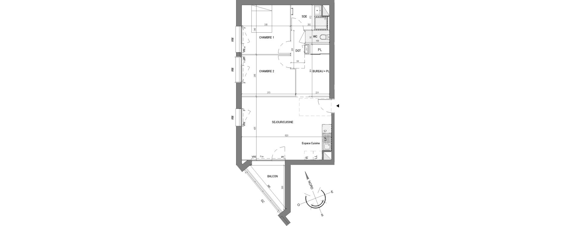 Appartement T3 de 63,15 m2 &agrave; Mauves-Sur-Loire Centre
