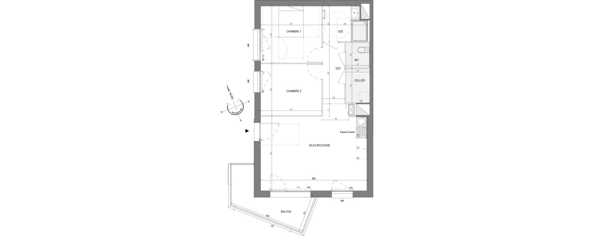 Appartement T3 de 61,60 m2 &agrave; Mauves-Sur-Loire Centre