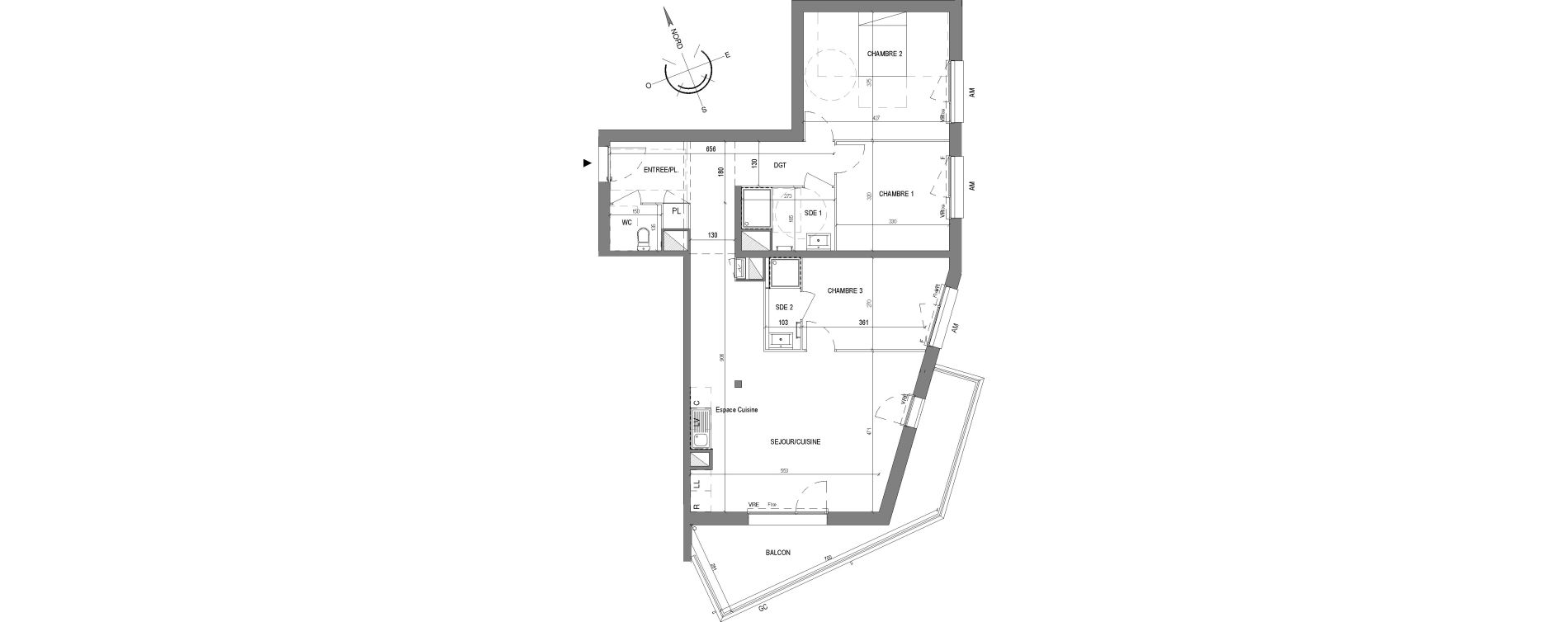 Appartement T4 de 93,65 m2 &agrave; Mauves-Sur-Loire Centre