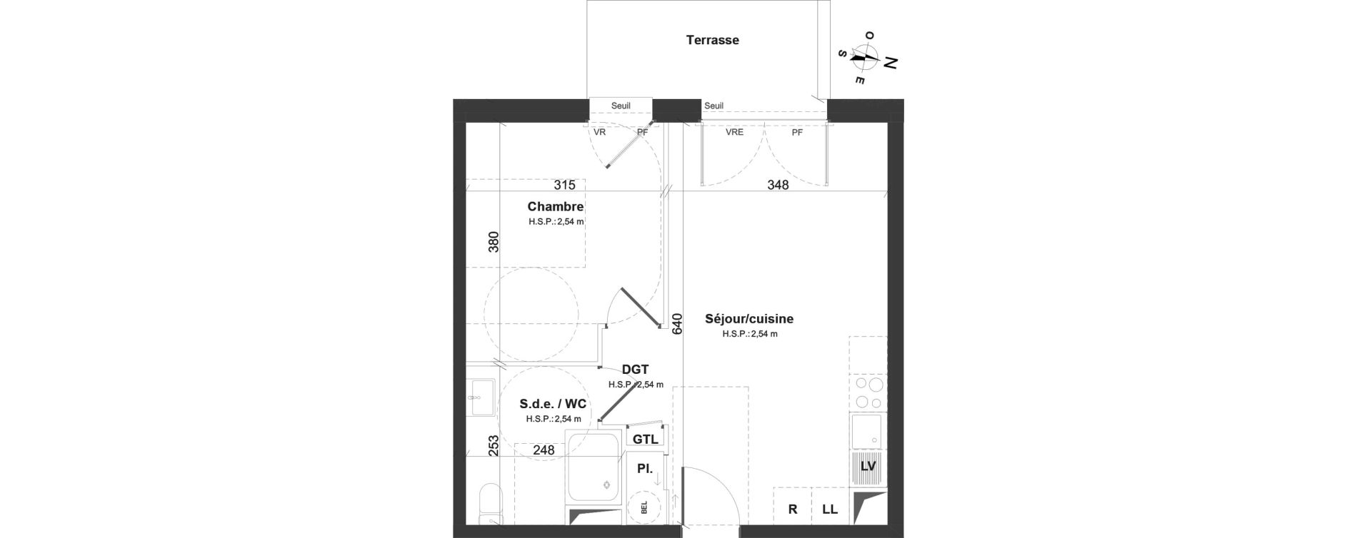 Appartement T2 de 41,21 m2 &agrave; Montoir-De-Bretagne Centre