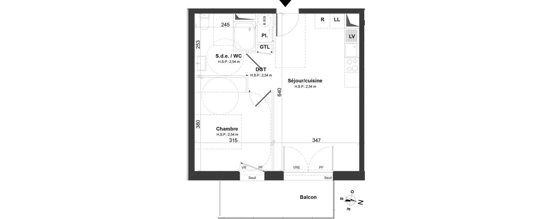 Appartement T2 de 41,15 m2 &agrave; Montoir-De-Bretagne Centre