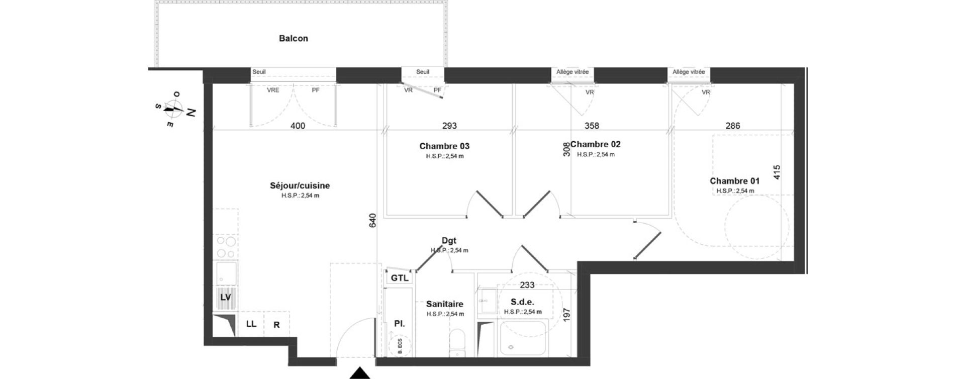 Appartement T3 de 71,77 m2 &agrave; Montoir-De-Bretagne Centre