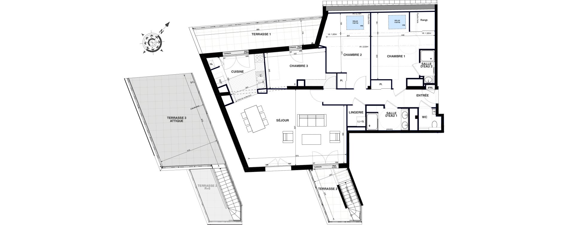 Appartement T4 de 102,52 m2 &agrave; Nantes Proce