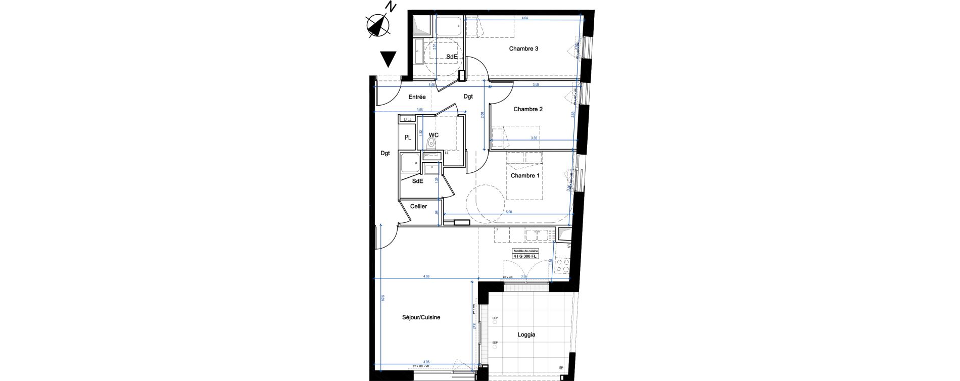 Appartement T4 de 88,20 m2 &agrave; Nantes Universit&eacute; - michelet