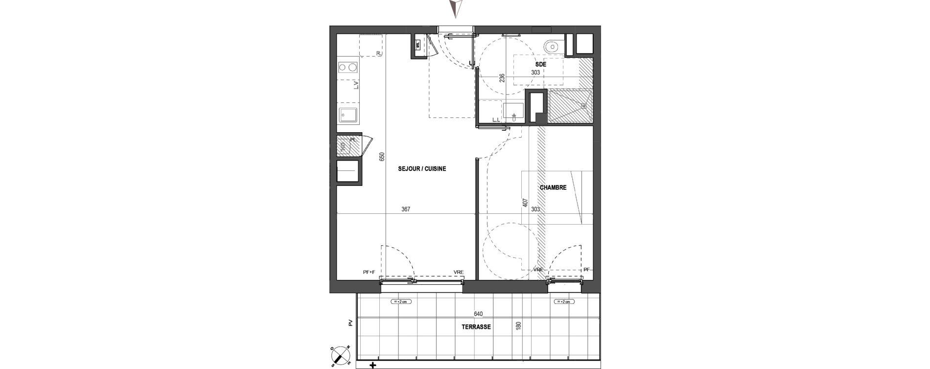 Appartement T2 de 41,52 m2 &agrave; Nantes Santos - dumont