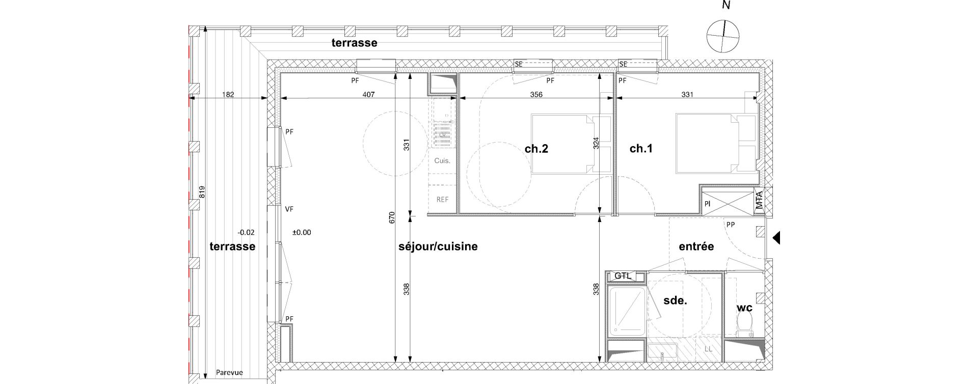 Appartement T3 de 71,00 m2 &agrave; Nantes R&eacute;publique