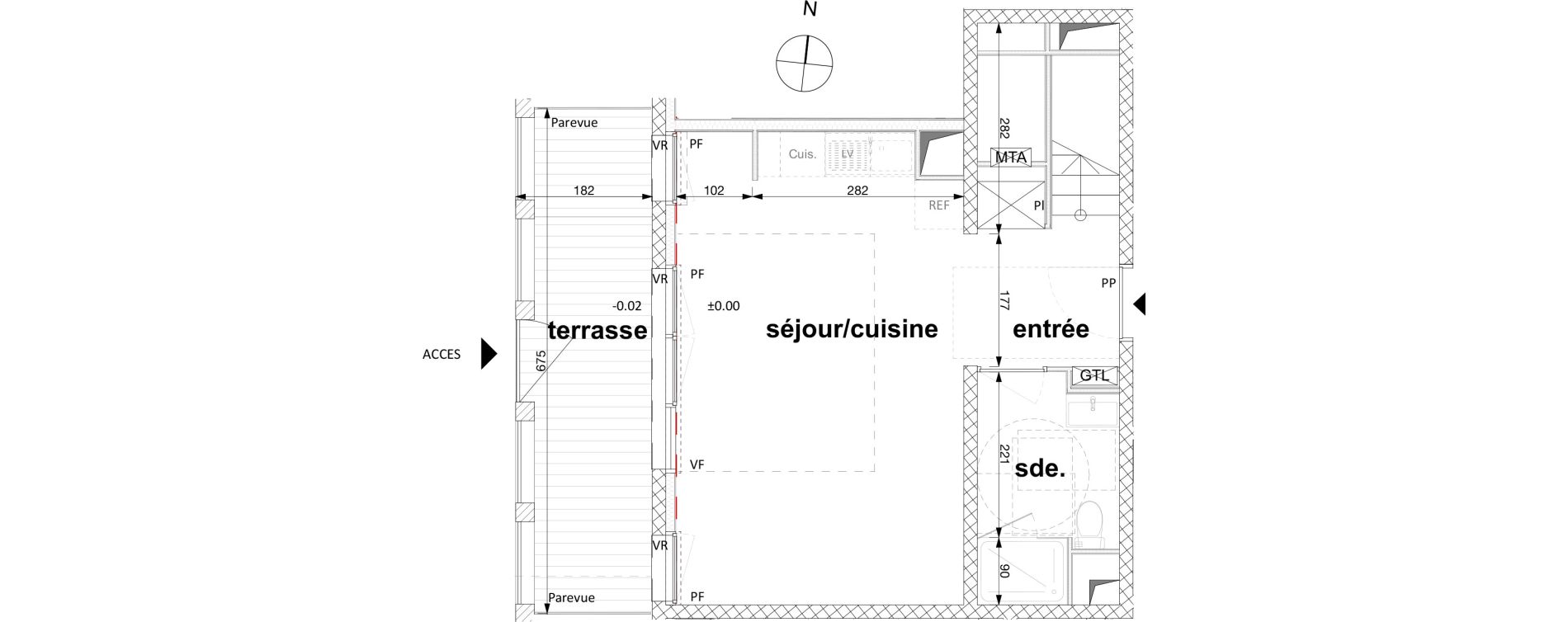Appartement T2 de 53,00 m2 &agrave; Nantes R&eacute;publique