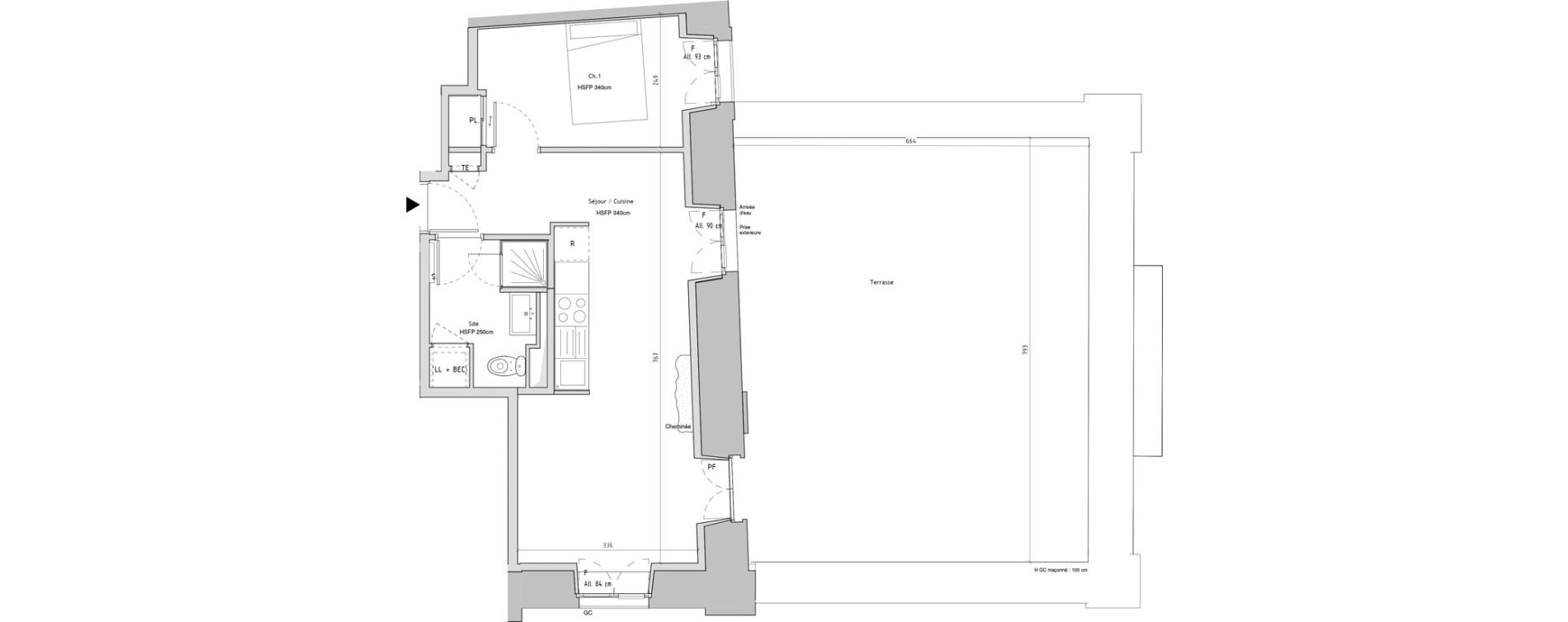 Appartement T2 de 40,00 m2 &agrave; Nantes Eraudi&egrave;re