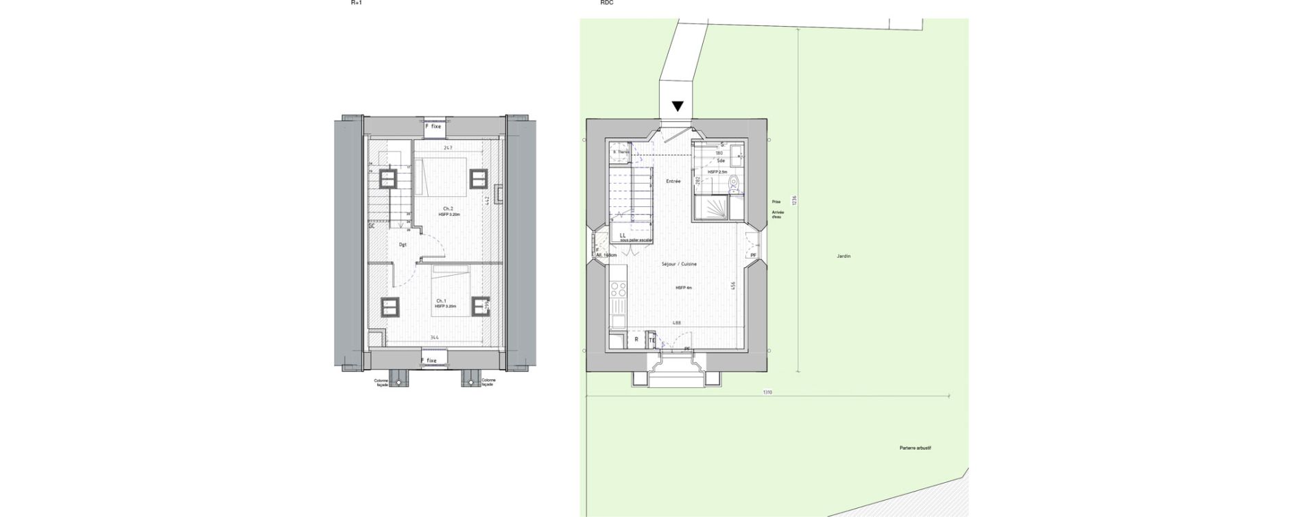Duplex T3 de 53,69 m2 &agrave; Nantes Eraudi&egrave;re
