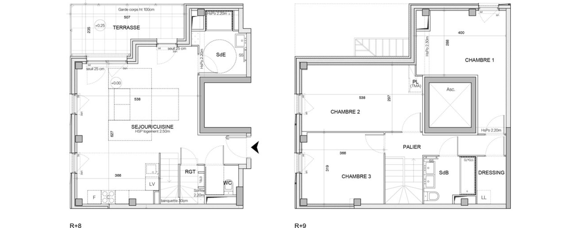 Appartement T4 de 98,03 m2 &agrave; Nantes Champ de manoeuvre