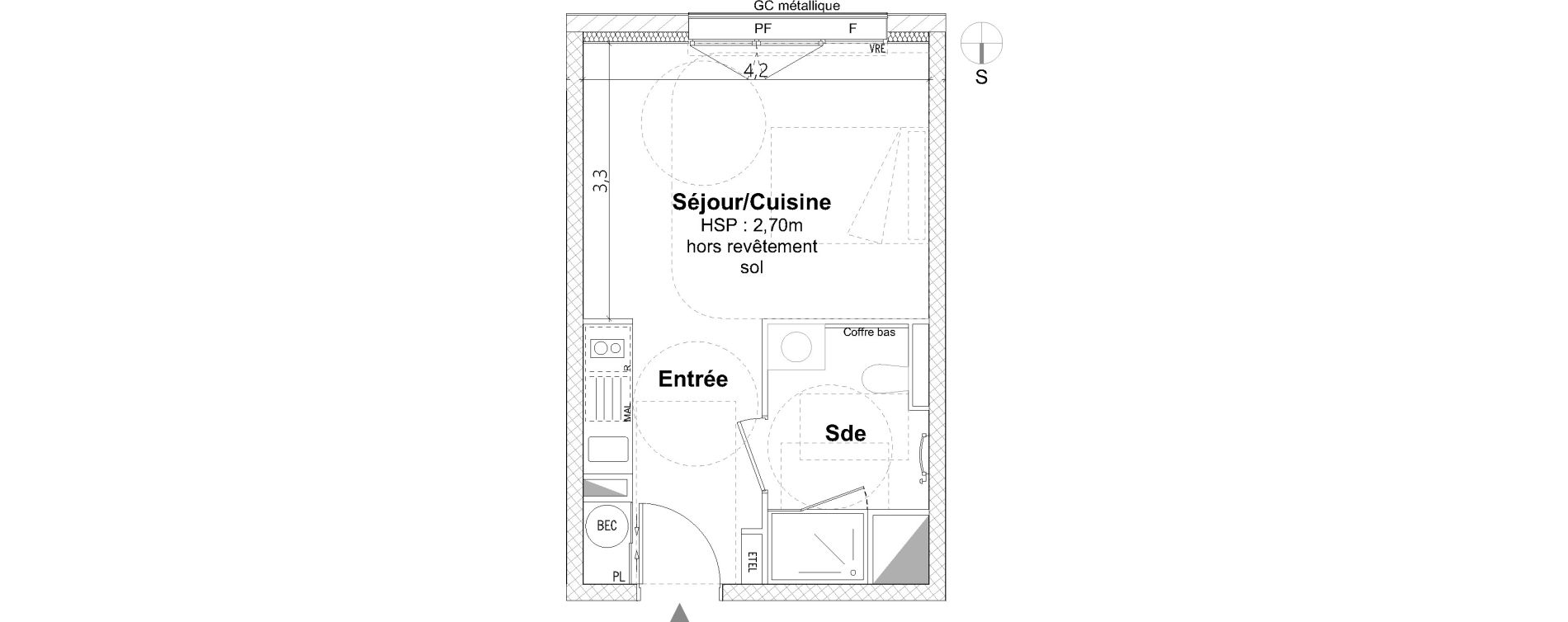 Studio de 25,50 m2 &agrave; Nantes La cr&eacute;ation