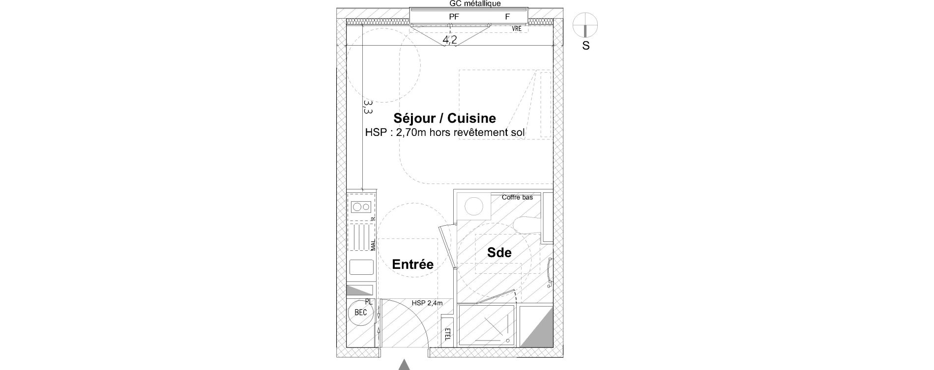 Studio de 25,50 m2 &agrave; Nantes La cr&eacute;ation