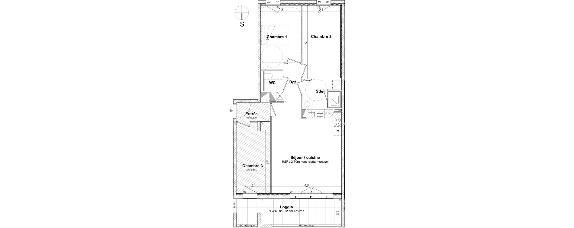 Appartement T4 de 79,10 m2 &agrave; Nantes La cr&eacute;ation