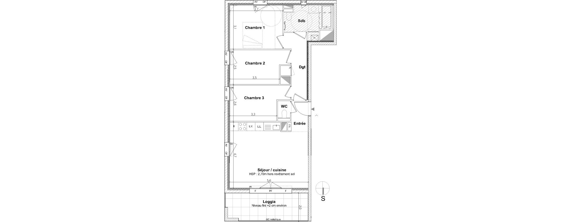 Appartement T4 de 71,50 m2 &agrave; Nantes La cr&eacute;ation