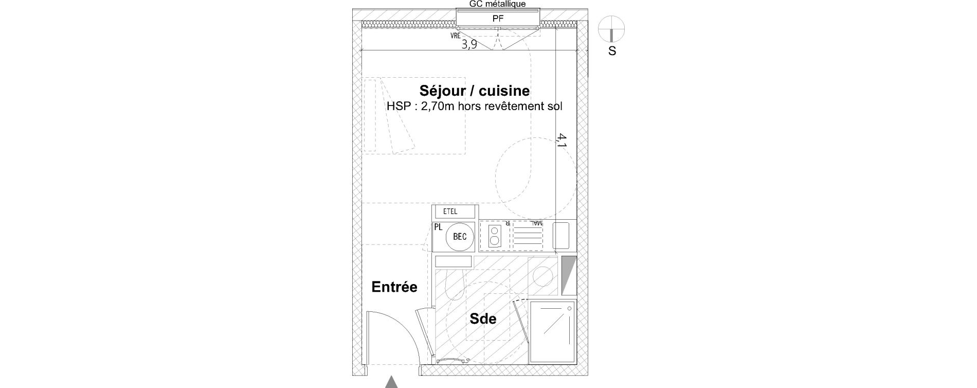 Studio de 23,20 m2 &agrave; Nantes La cr&eacute;ation