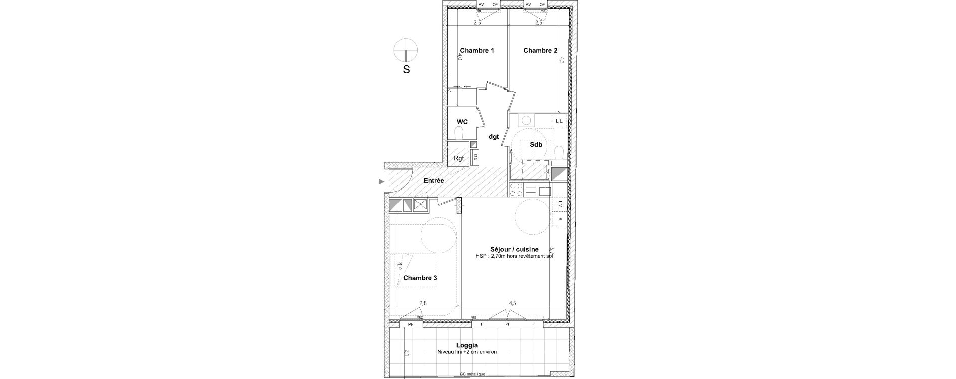 Appartement T4 de 75,90 m2 &agrave; Nantes La cr&eacute;ation