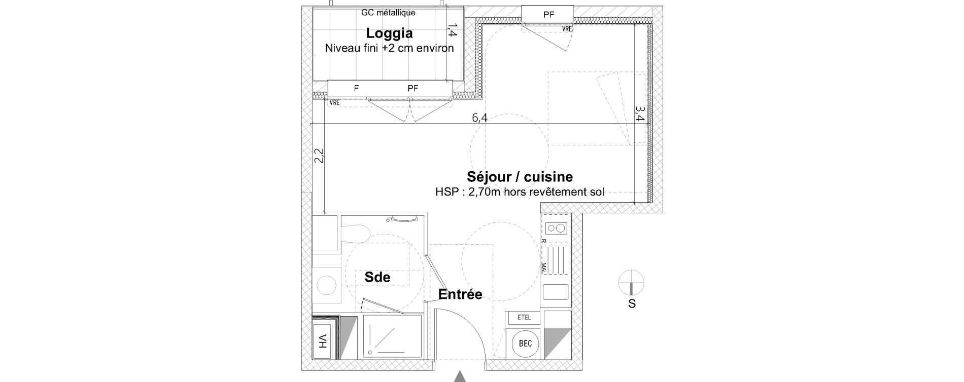 Studio de 29,40 m2 &agrave; Nantes La cr&eacute;ation