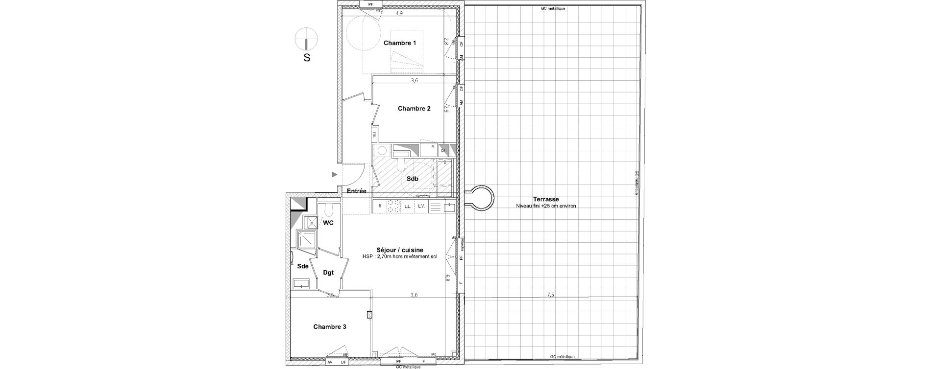 Appartement T4 de 83,80 m2 &agrave; Nantes La cr&eacute;ation