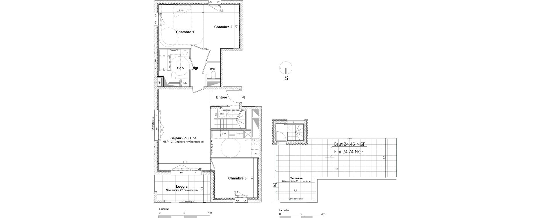 Appartement T4 de 81,70 m2 &agrave; Nantes La cr&eacute;ation