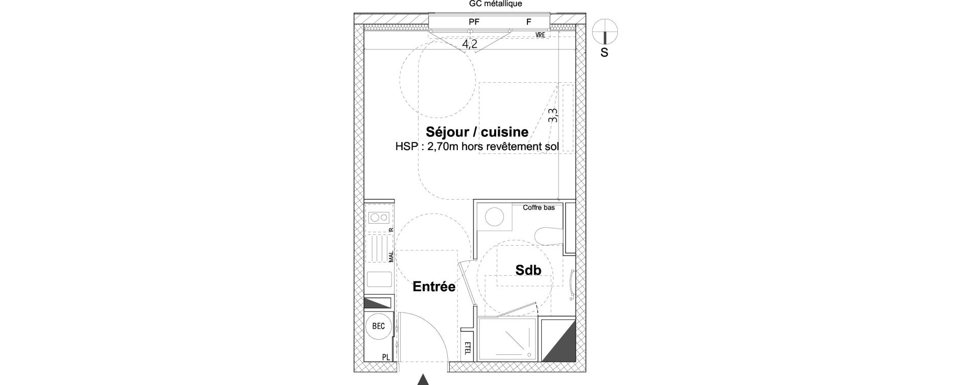 Studio de 25,50 m2 &agrave; Nantes La cr&eacute;ation