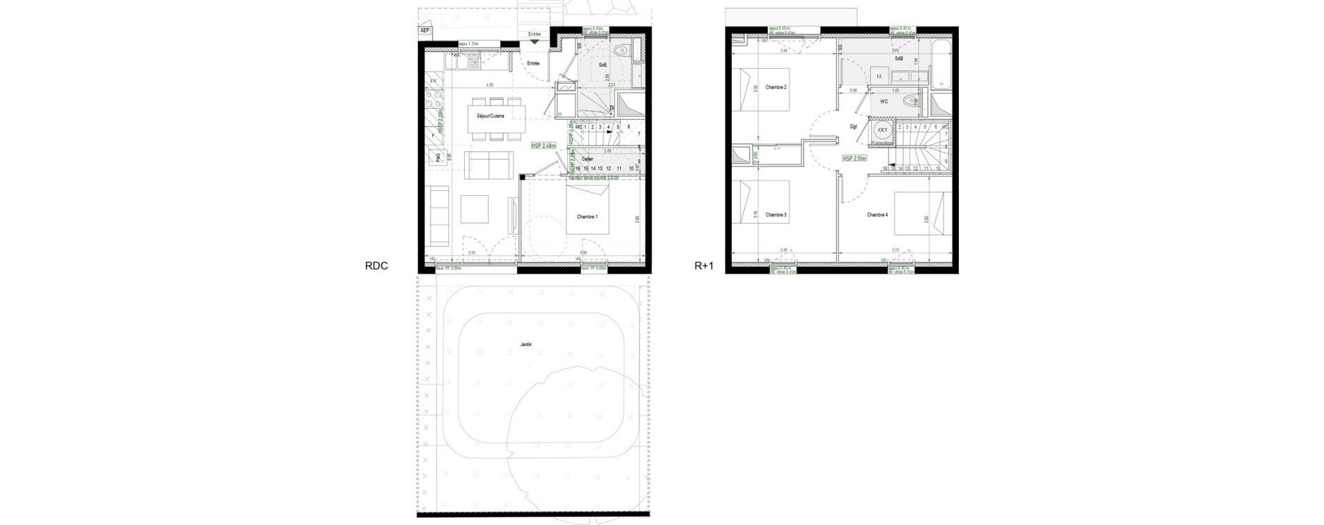 Duplex T5 de 92,70 m2 &agrave; Nantes Saint jacques