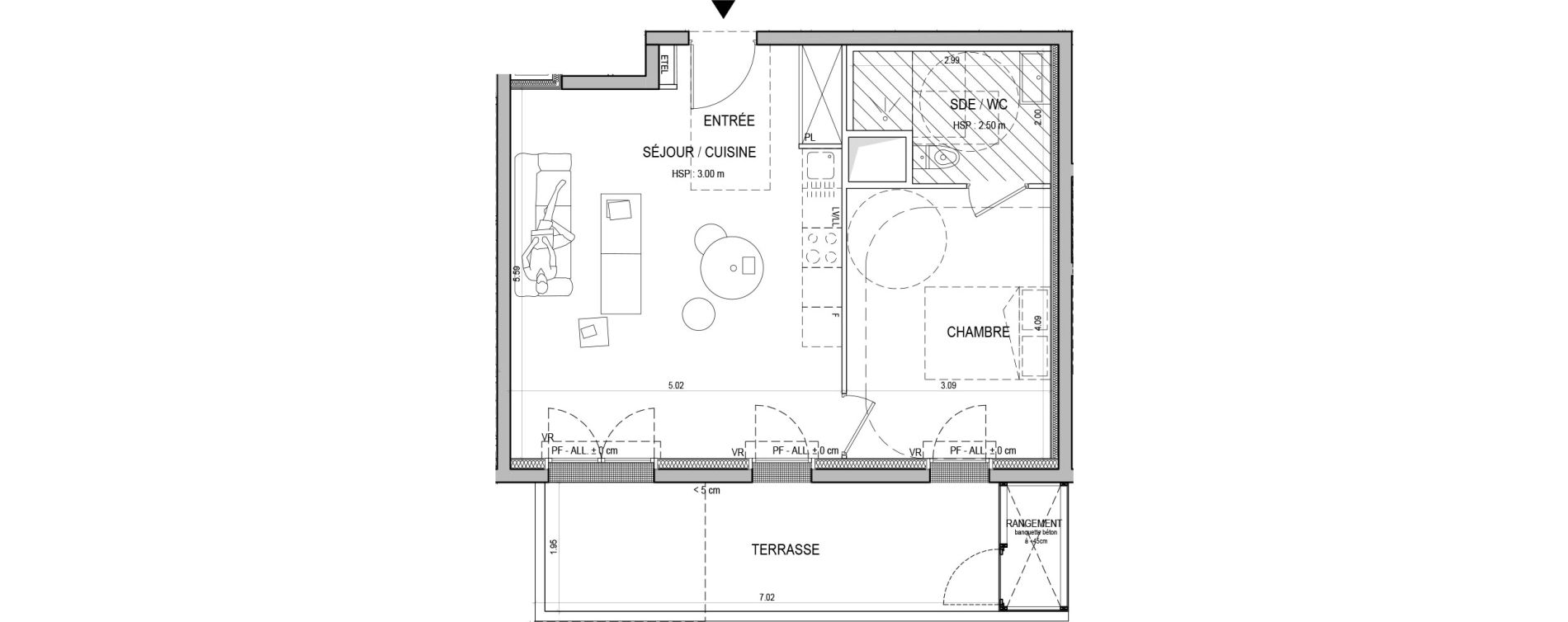 Appartement T2 de 47,60 m2 &agrave; Nantes Natur&eacute;o