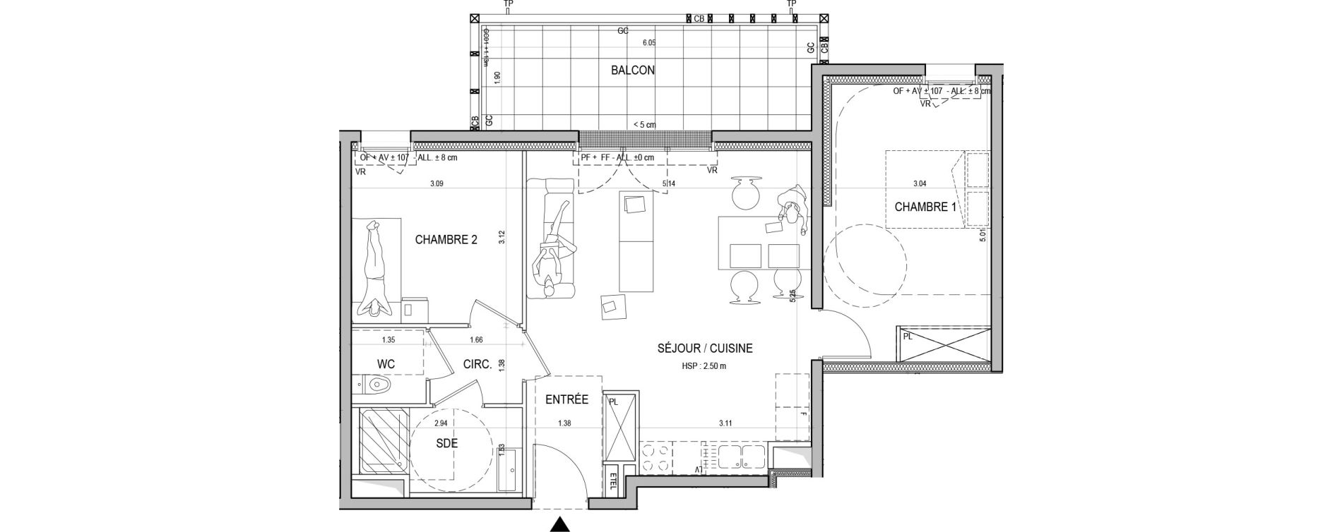 Appartement T3 de 62,70 m2 &agrave; Nantes Natur&eacute;o