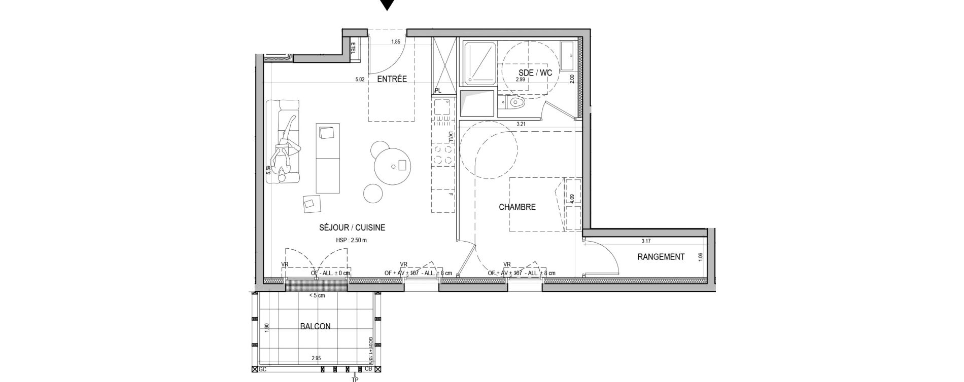 Appartement T2 de 51,50 m2 &agrave; Nantes Natur&eacute;o