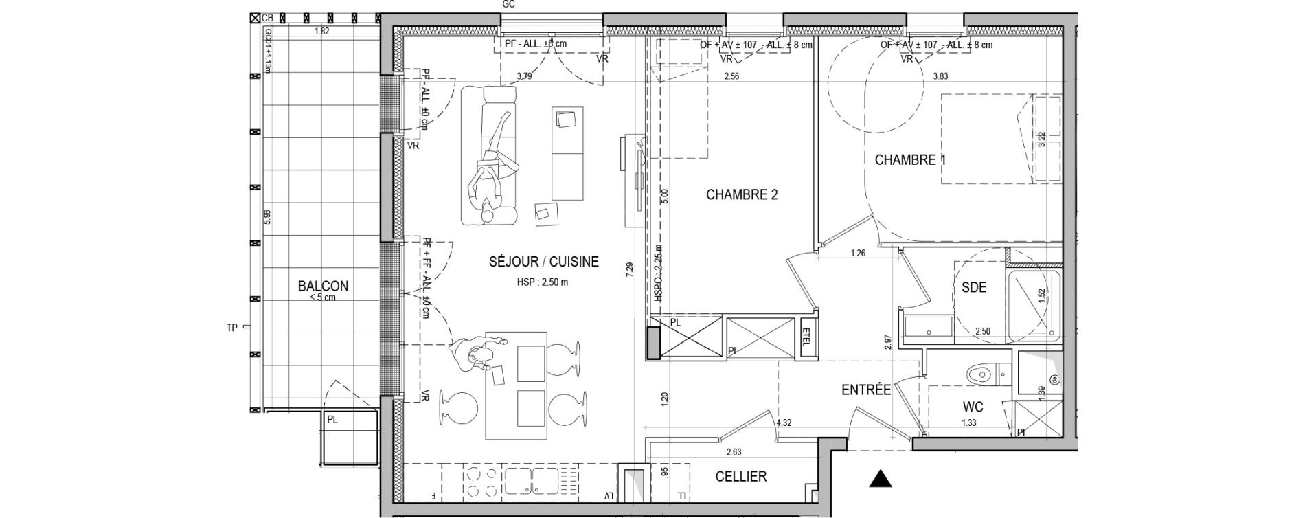 Appartement T3 de 67,80 m2 &agrave; Nantes Natur&eacute;o