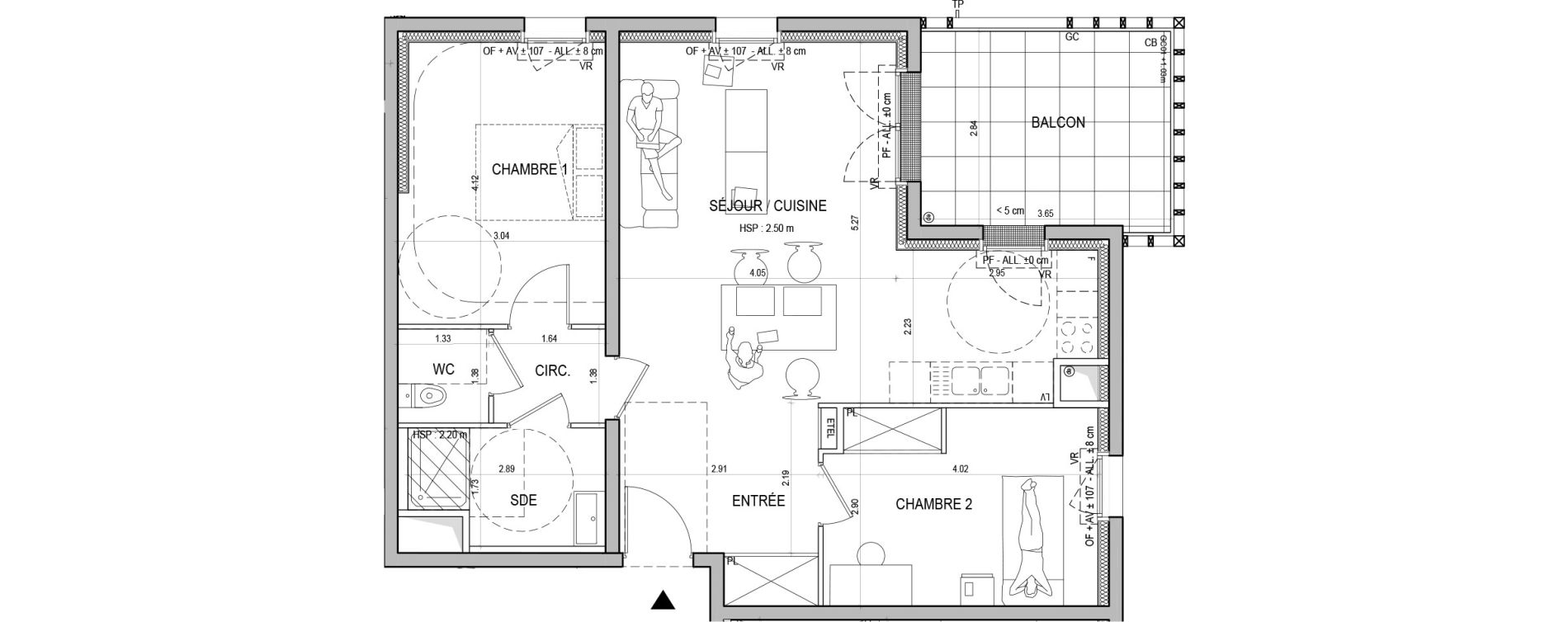 Appartement T3 de 67,10 m2 &agrave; Nantes Natur&eacute;o