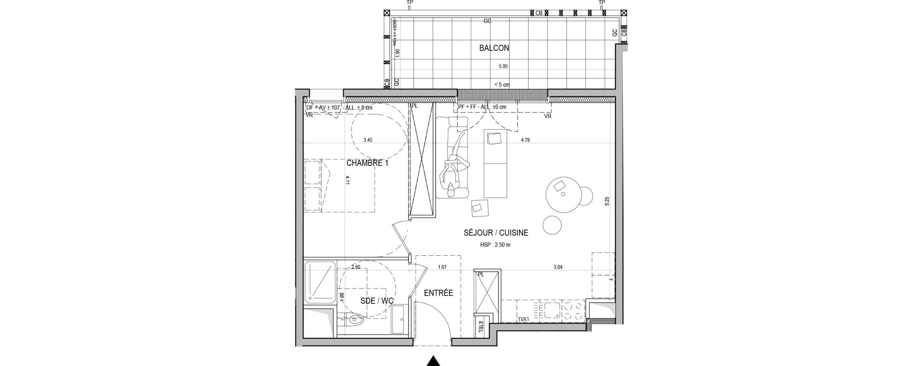 Appartement T2 de 48,00 m2 &agrave; Nantes Natur&eacute;o