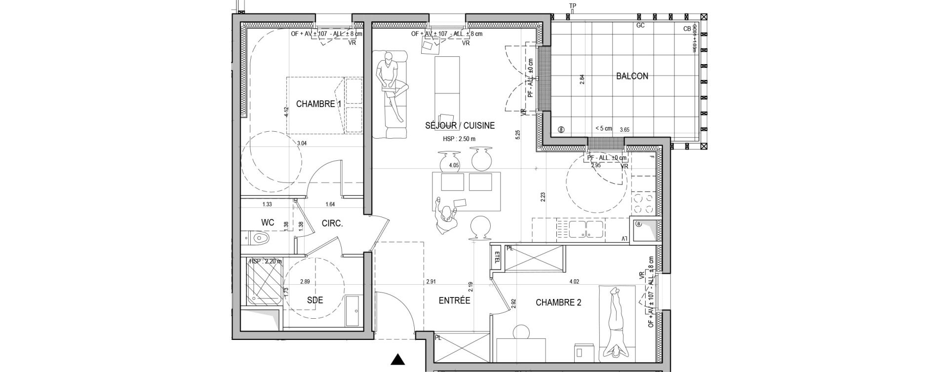 Appartement T3 de 67,10 m2 &agrave; Nantes Natur&eacute;o