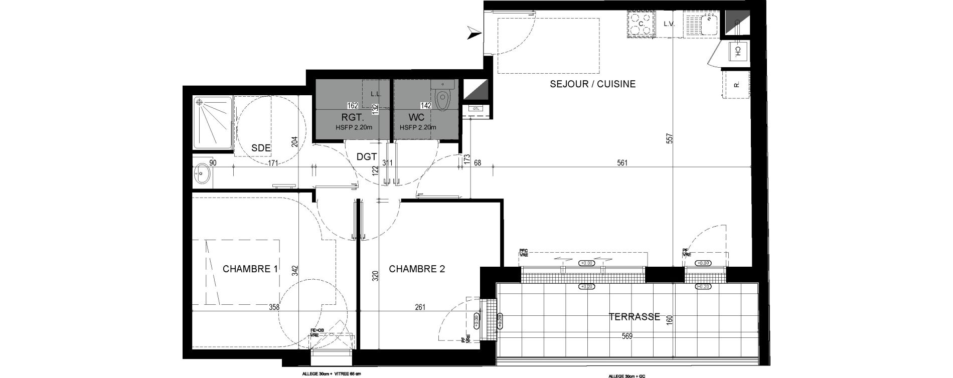 Appartement T3 de 66,06 m2 &agrave; Nantes Proce