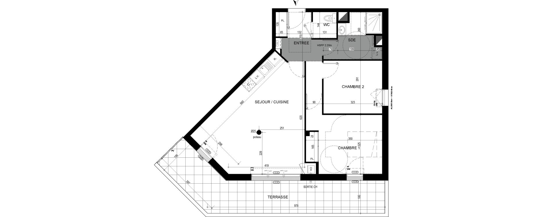 Appartement T3 de 68,04 m2 &agrave; Nantes Proce