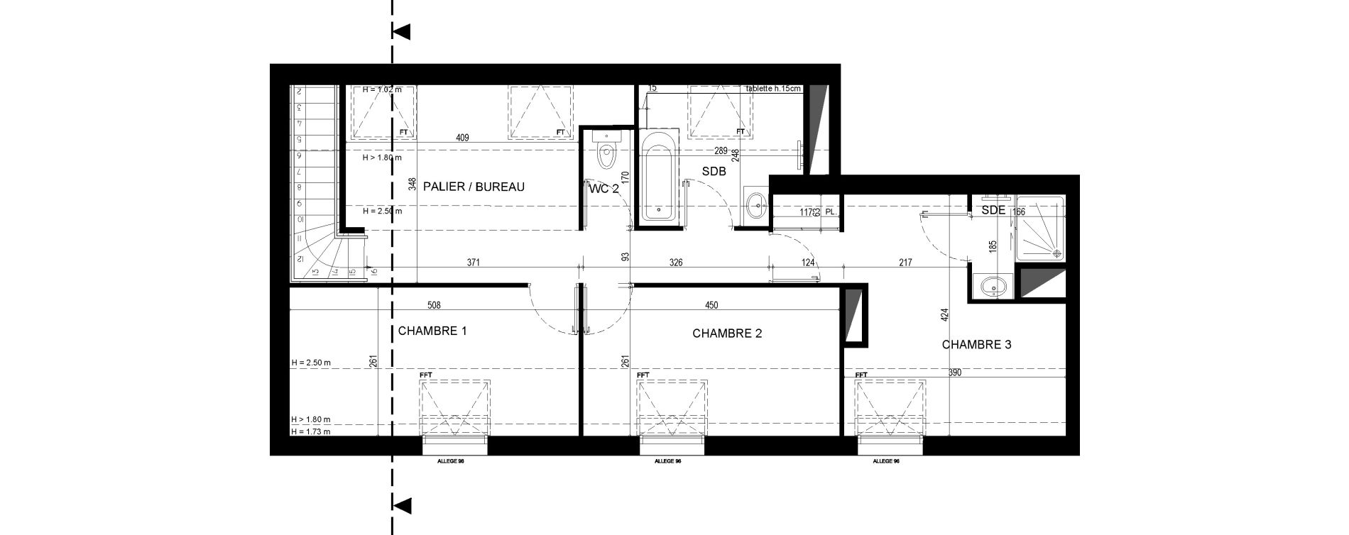 Duplex T4 de 120,94 m2 &agrave; Nantes Proce