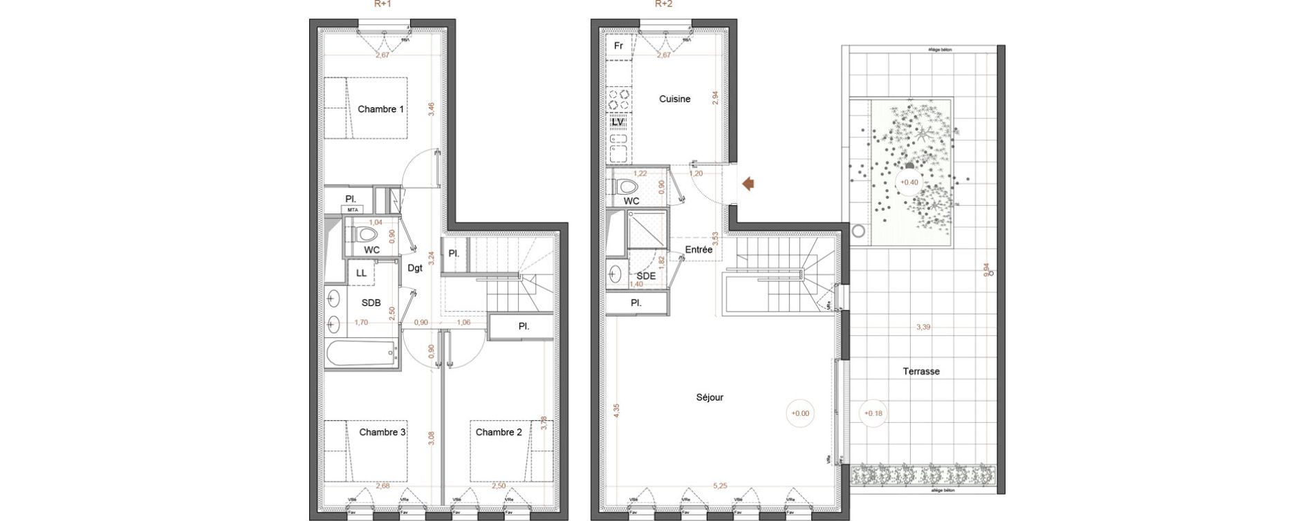 Appartement T4 de 78,86 m2 &agrave; Nantes Port boyer