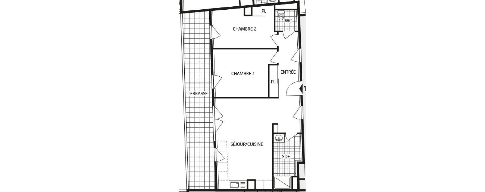 Appartement T3 de 63,51 m2 &agrave; Nantes Durantiere