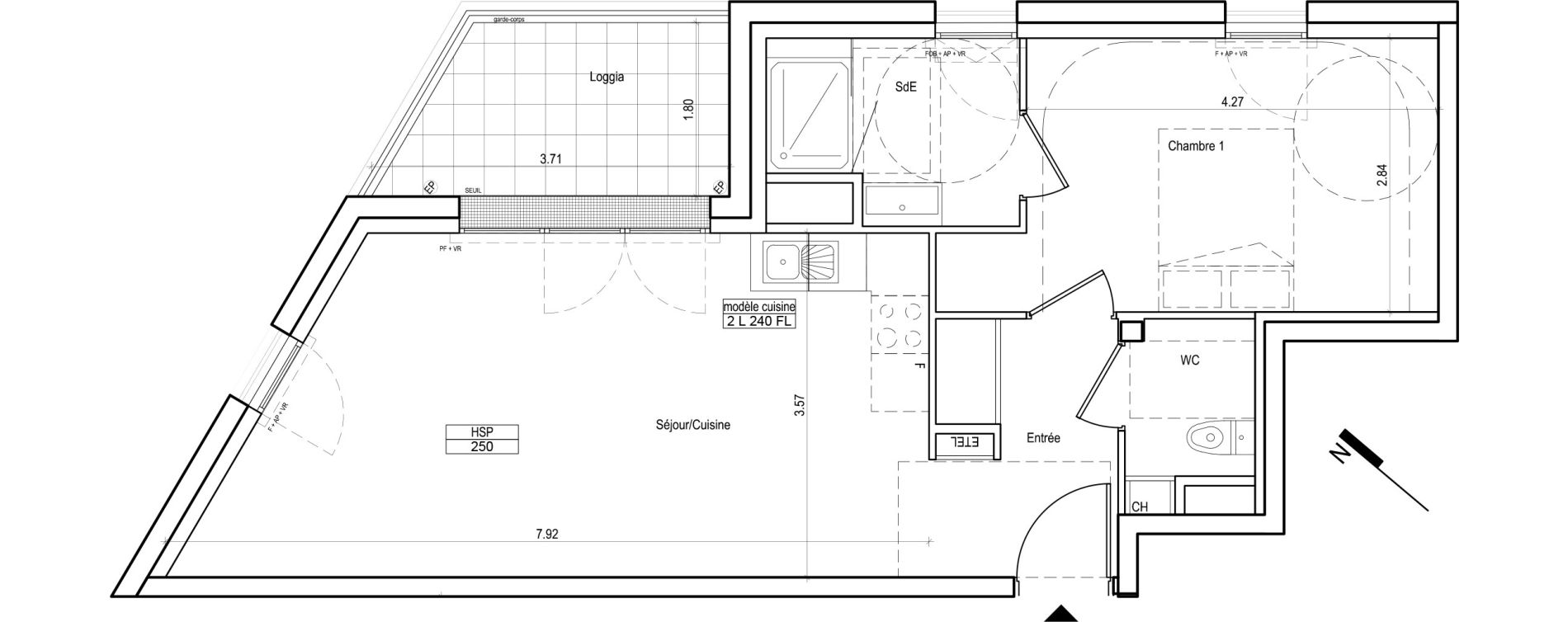 Appartement T2 de 49,30 m2 &agrave; Nantes Mairie de doulon