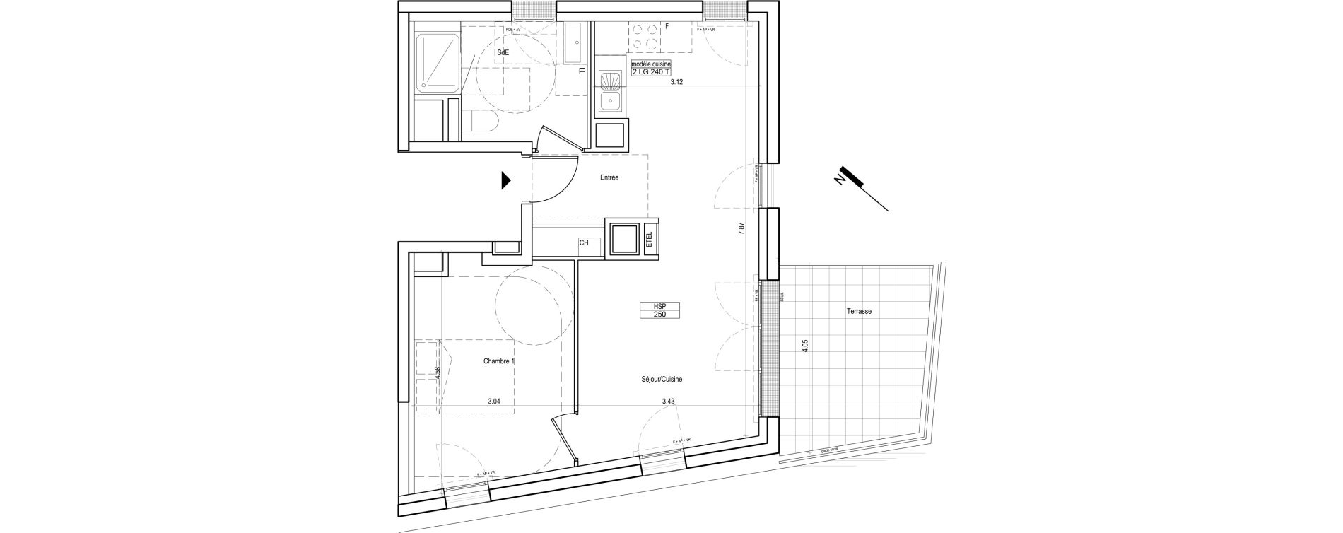 Appartement T2 de 47,40 m2 &agrave; Nantes Mairie de doulon