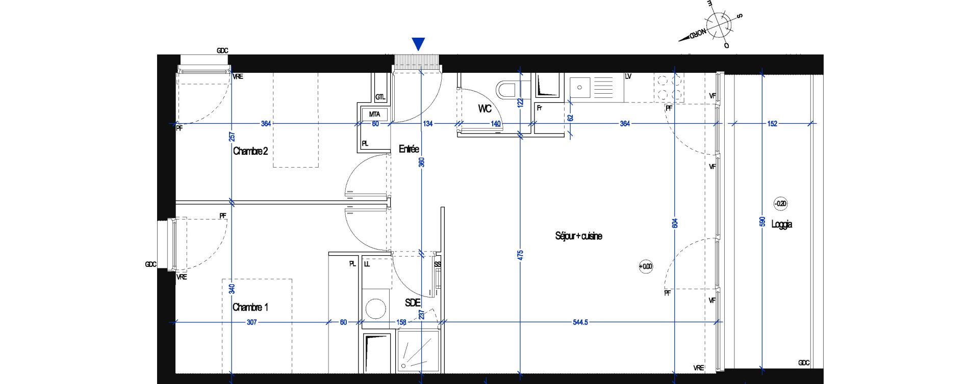 Appartement T3 de 62,50 m2 &agrave; Nantes Pont du cens