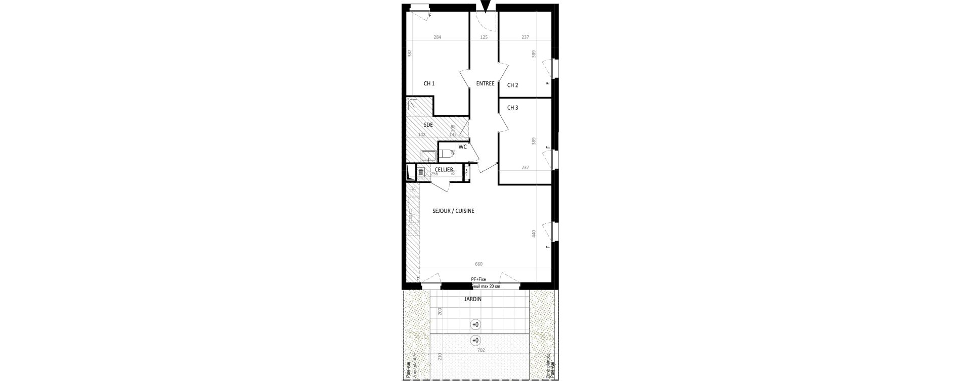Appartement T4 de 78,35 m2 &agrave; Nantes Botti&egrave;re-ch&eacute;naie