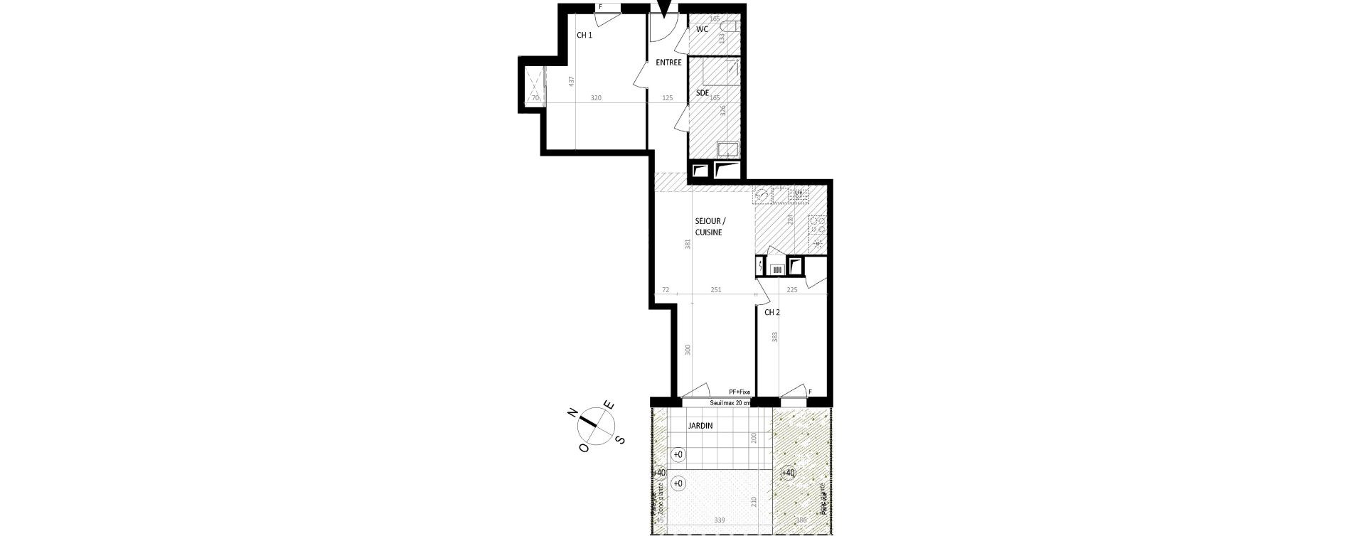 Appartement T3 de 62,17 m2 &agrave; Nantes Botti&egrave;re-ch&eacute;naie