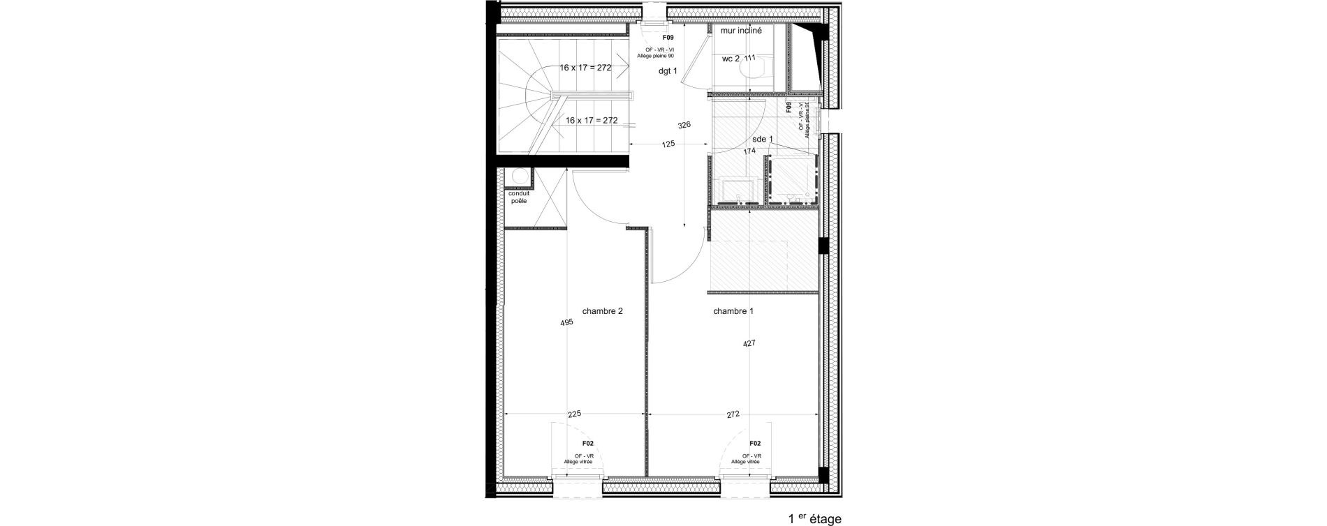 Maison T5 de 107,80 m2 &agrave; Nantes La perverie