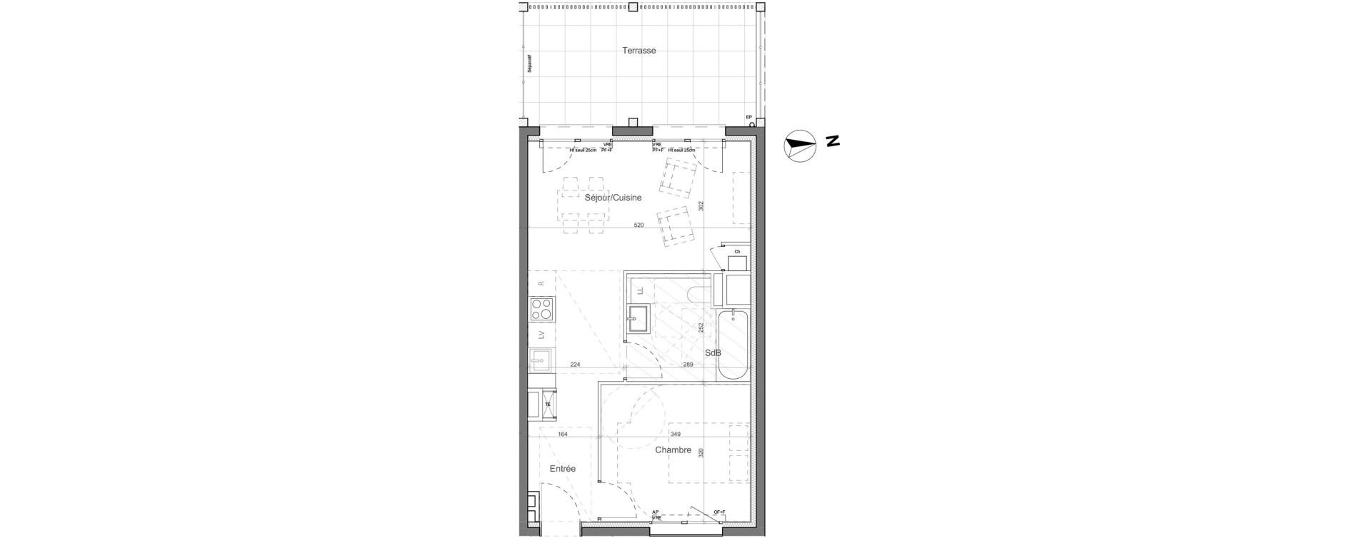 Appartement T2 de 43,42 m2 &agrave; Nantes Santos - dumont