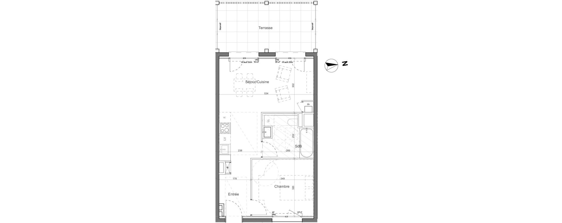 Appartement T2 de 44,66 m2 &agrave; Nantes Santos - dumont