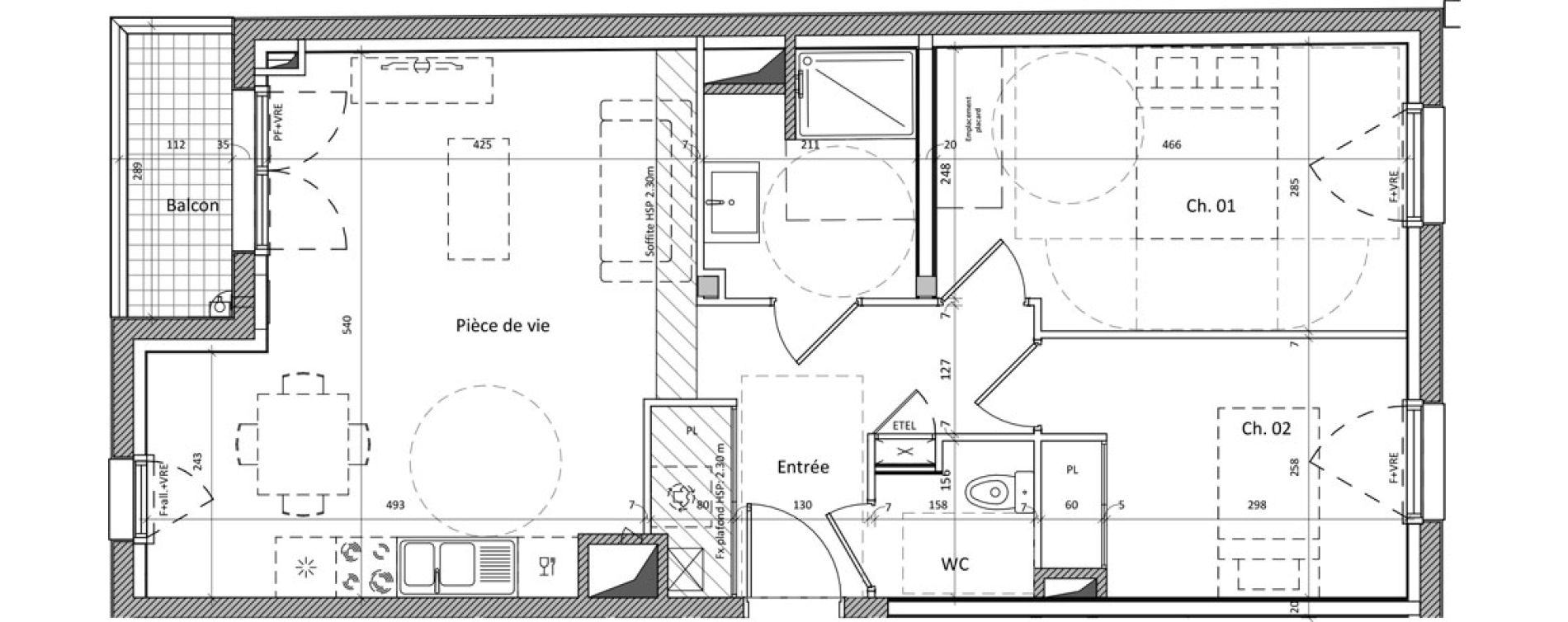 Appartement T3 de 61,10 m2 &agrave; Nantes Sainte-therese