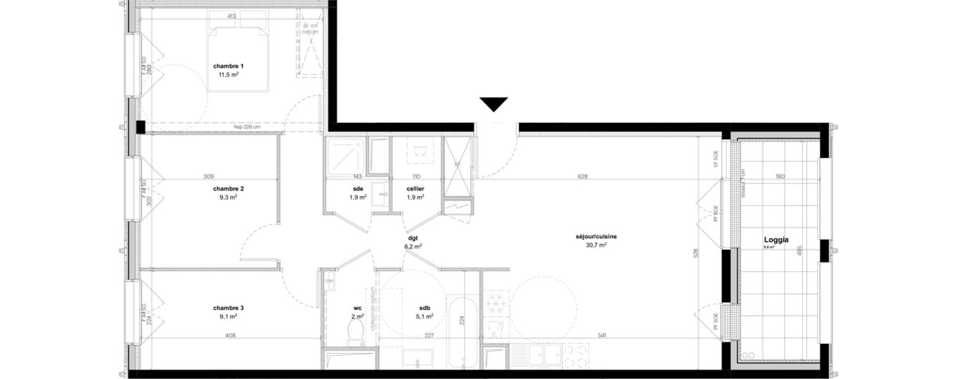 Appartement T4 de 77,70 m2 &agrave; Nantes Grand bellevue