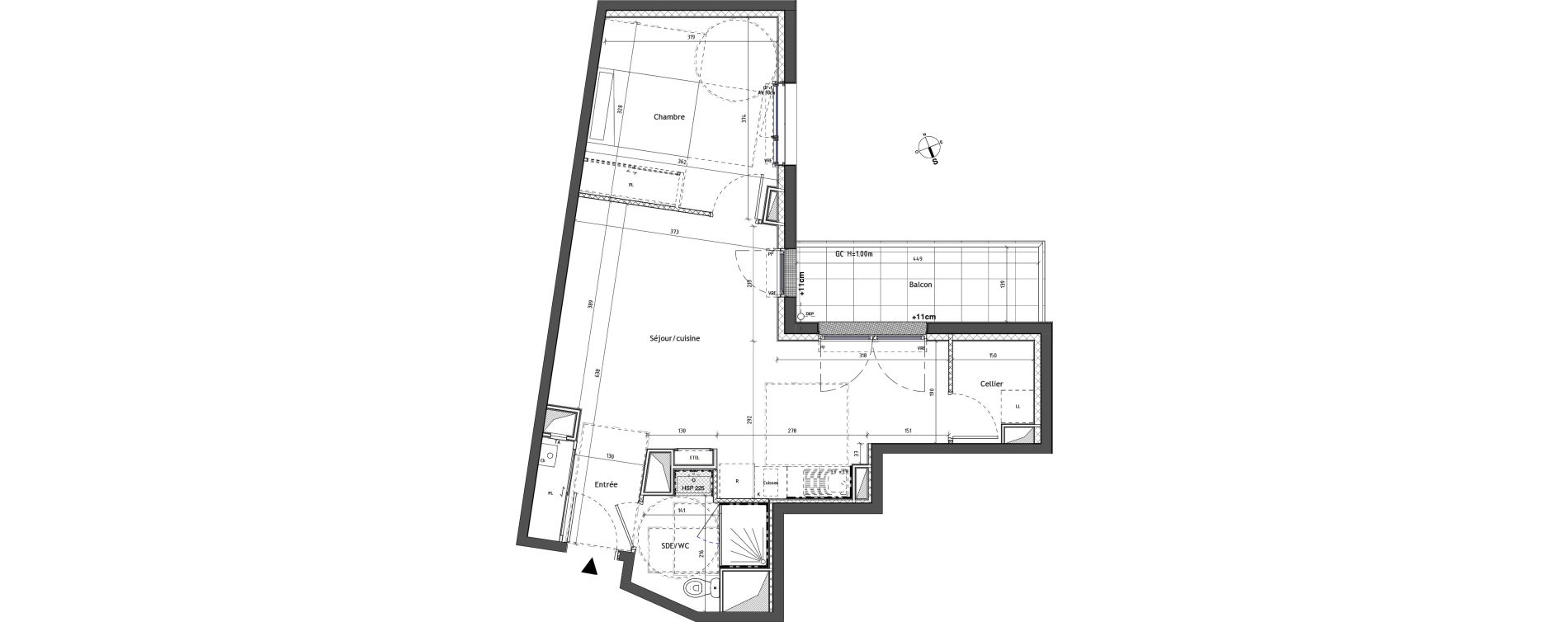 Appartement T2 de 48,50 m2 &agrave; Nantes Lauriers