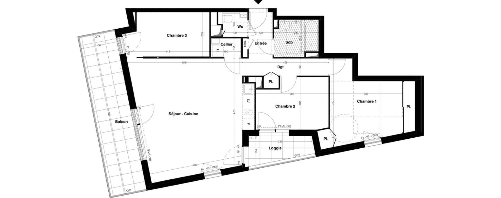 Appartement T4 de 87,89 m2 &agrave; Nantes Saint jacques