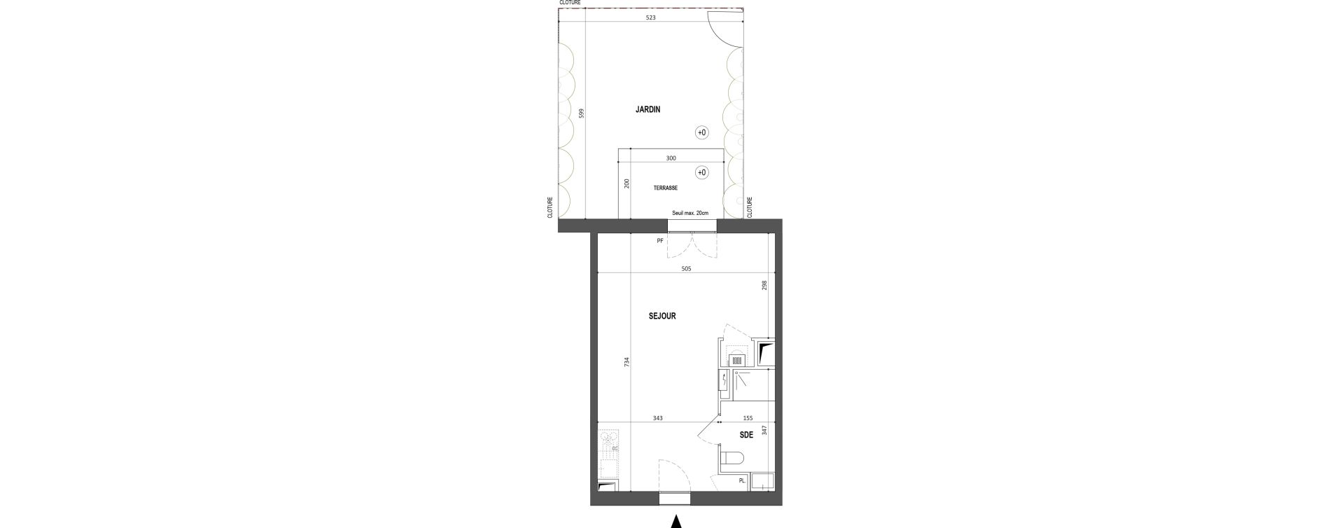 Appartement T1 de 34,79 m2 &agrave; Nantes Botti&egrave;re-ch&eacute;naie